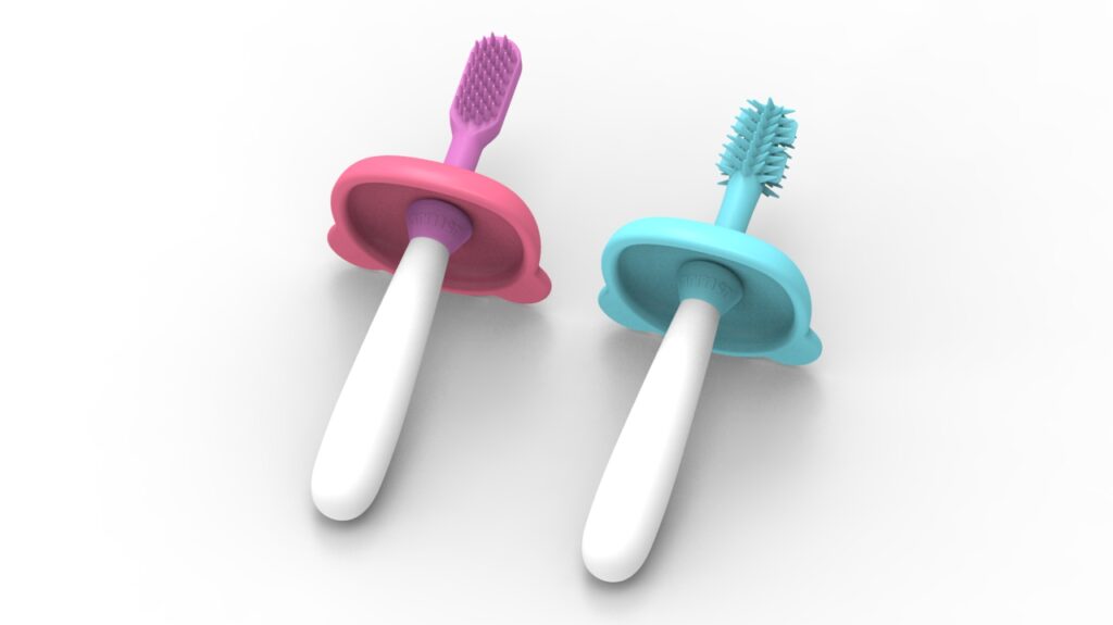 Colorful silicone kids toothbrush - gentle bristles for effective cleaning and fun oral care